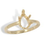 Pear Solitaire Ring Mounting