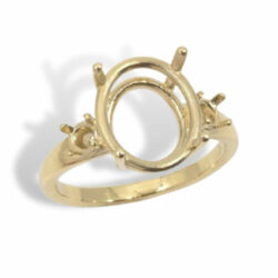 Oval Side Accented Pre-notched Ring Mounting