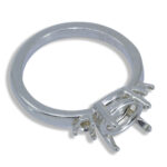 Oval Side Accent East West Pre-notched Ring Mounting