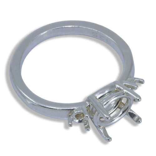 Oval Side Accent East West Pre-notched Ring Mounting
