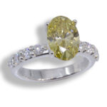 The Emma - Fancy Intense Yellow Lab Diamond Oval 2.02ct Ring