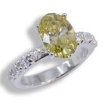 The Emma - Fancy Intense Yellow Lab Diamond Oval 2.02ct Ring
