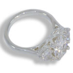 Lab Created Diamond 3.22ctw Half Moon Three Stone Ring