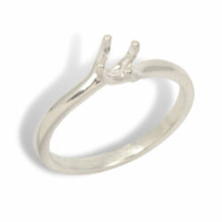 4.5mm Twist Solitaire Pre-notched Ring Mounting