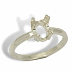 Oval 8x6mm Double Prong Ring Mounting