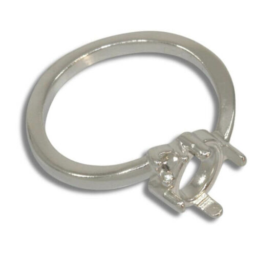 Oval Cabochon Bypass Accent Ring Mounting