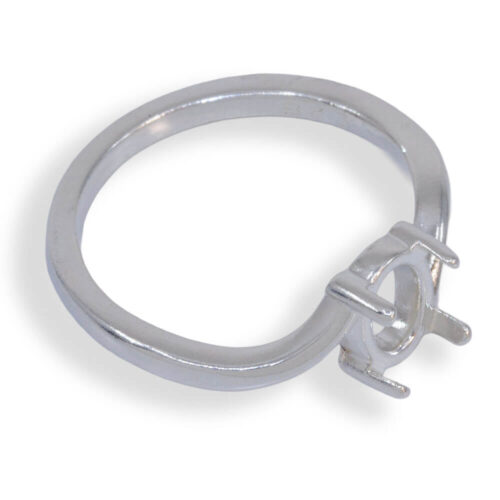 Oval Cabochon Solitaire Bypass Ring Mounting