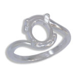 Oval Cabochon Wrap Bypass Ring Mounting