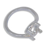 Oval Cabochon Wrap Bypass Ring Mounting
