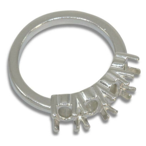 Oval Cabochon 6x4mm Four Stone Ring Mounting