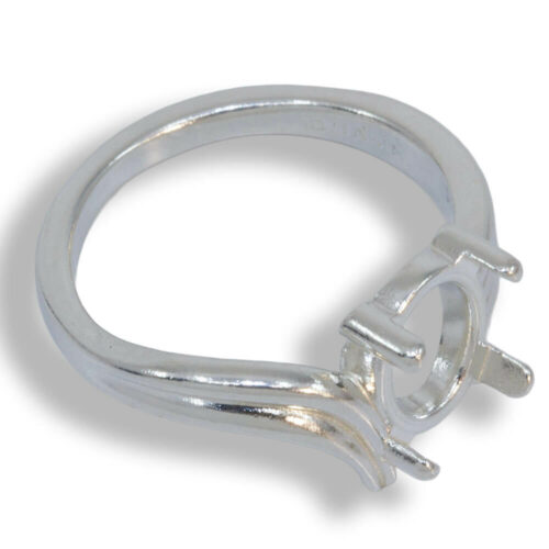 Oval Cabochon Sculpted ByPass Ring Mounting