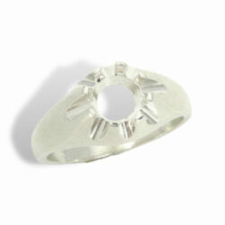 Men's Round Gypsy Pre-notched Ring Mounting
