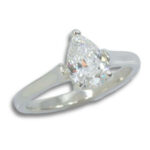 Lab Created Diamond 1.10ct Pear Solitaire Ring