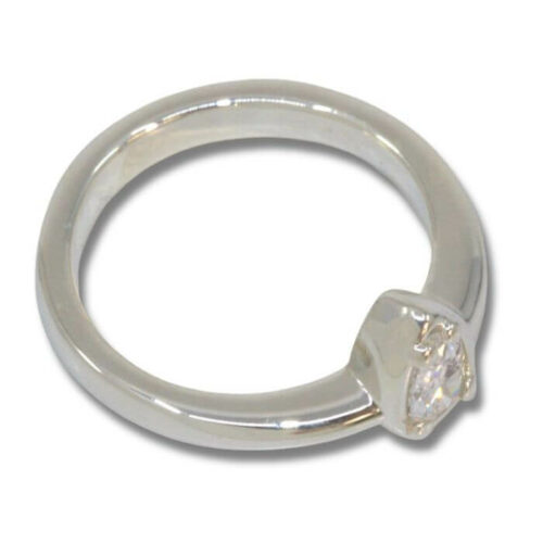 The Aura Lab Created 6x4mm Pear Bezel Style Ring