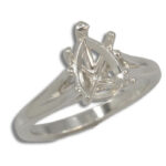 Quinn Ring - Pear Split Cathedral Pre-notched Mounting