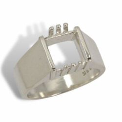 Men's Emerald Cut Pre-notched Ring Mounting
