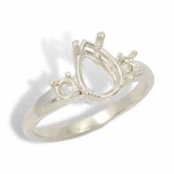 Pear Side Accent Pre-notched Ring Mounting