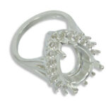 Pear Cluster Pre-notched Ring Mounting