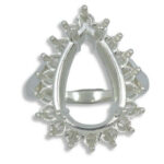 Pear Cluster Pre-notched Ring Mounting