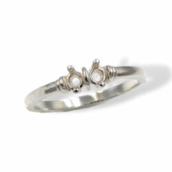 Deco Style 2 Stone Round Mothers Ring Mounting