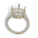 Elongated Cushion Six Prong Pre-notched Ring Mounting