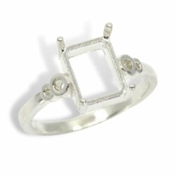 Emerald Cut O Design Ring Mounting