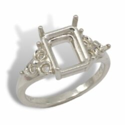 Emerald Triple Side Accent Ring Mounting