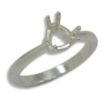 Trillion Solitaire Ring Mounting - Sterling Silver