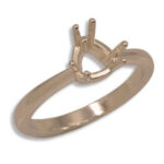 Trillion Solitaire Ring Mounting - Rose Gold