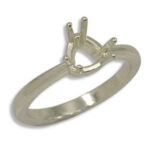 Trillion Solitaire Ring Mounting - White Gold
