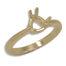 Trillion Solitaire Ring Mounting - Yellow Gold