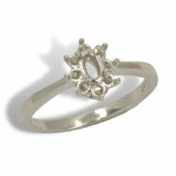 Oval 5x3mm Petite Cluster Pre-notched Ring Mounting
