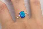 Oval Cabochon Swirl Ring Mounting