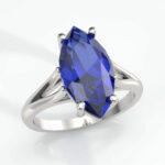 Marquise Cathedral Split Shank Ring Mounting