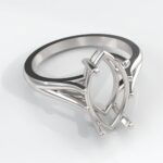 Marquise Cathedral Split Shank Ring Mounting