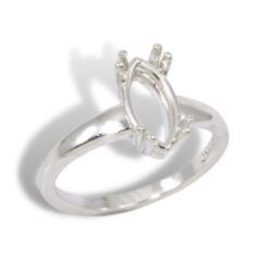 Marquise Double Prong Pre-notched Ring Mounting