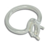 Marquise Solitaire Curved Band Pre-notched Ring Mounting