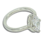 Lab Diamond 1.33ct D VS1 Marquise Solitaire Curved Band Ring