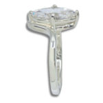 Lab Diamond 1.33ct D VS1 Marquise Solitaire Curved Band Ring