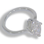 Lab Diamond 2.02ct E VVS2 Marquise Solitaire Curved Band Ring