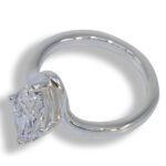 Lab Diamond 2.02ct E VVS2 Marquise Solitaire Curved Band Ring