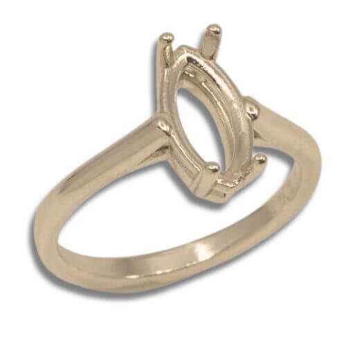 Marquise Single Cathedral Pre-notched Ring Mounting