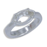Aura Ring - East West Marquise Bezel Design with Prongs Pre-notched Mounting