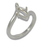 Marquise Solitaire Twist Pre-notched Ring Mounting