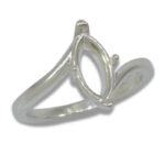Marquise Solitaire Twist Pre-notched Ring Mounting