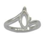 Marquise Solitaire Twist Pre-notched Ring Mounting