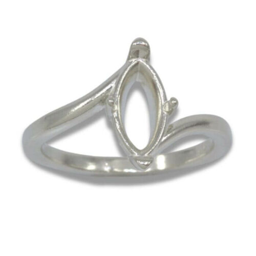 Marquise Solitaire Twist Pre-notched Ring Mounting