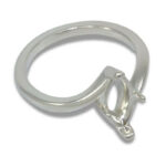 Marquise Solitaire Twist Pre-notched Ring Mounting