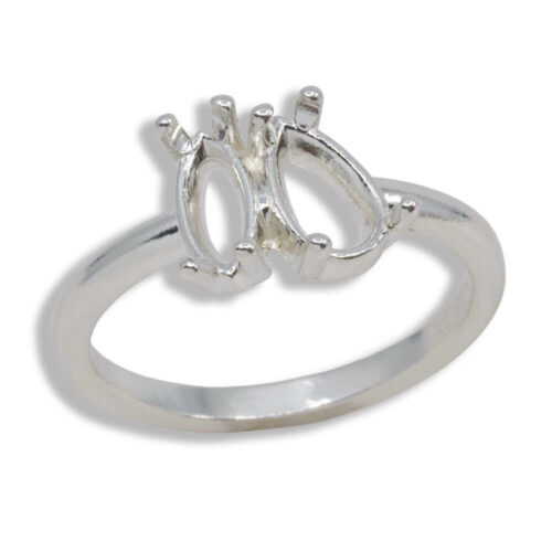 Toi et Moi Marquise and Pear Pre-notched Ring Mounting