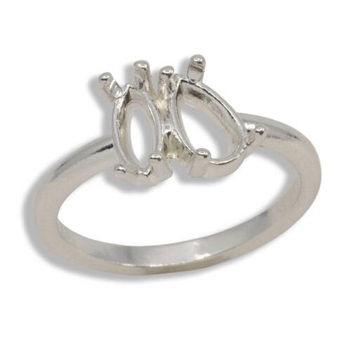 Toi et Moi Marquise and Pear Pre-notched Ring Mounting
